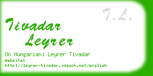 tivadar leyrer business card